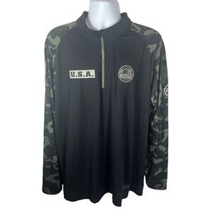 Colosseum Men SZ XL OHT Military Appreciation Take Flight  1/4 Zip Pullover-1190